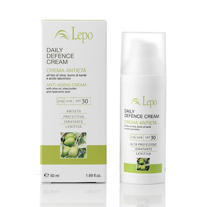 Lepo Antiage Face Cream Πλούσια Θρεπτική Κρέμα Προσώπου με Αντηλιακή Προστασία Προσώπου SPF 30 με Ελαιόλαδο, Βούτυρο Καριτέ και Υαλουρονικό Οξύ SPF30 50ml